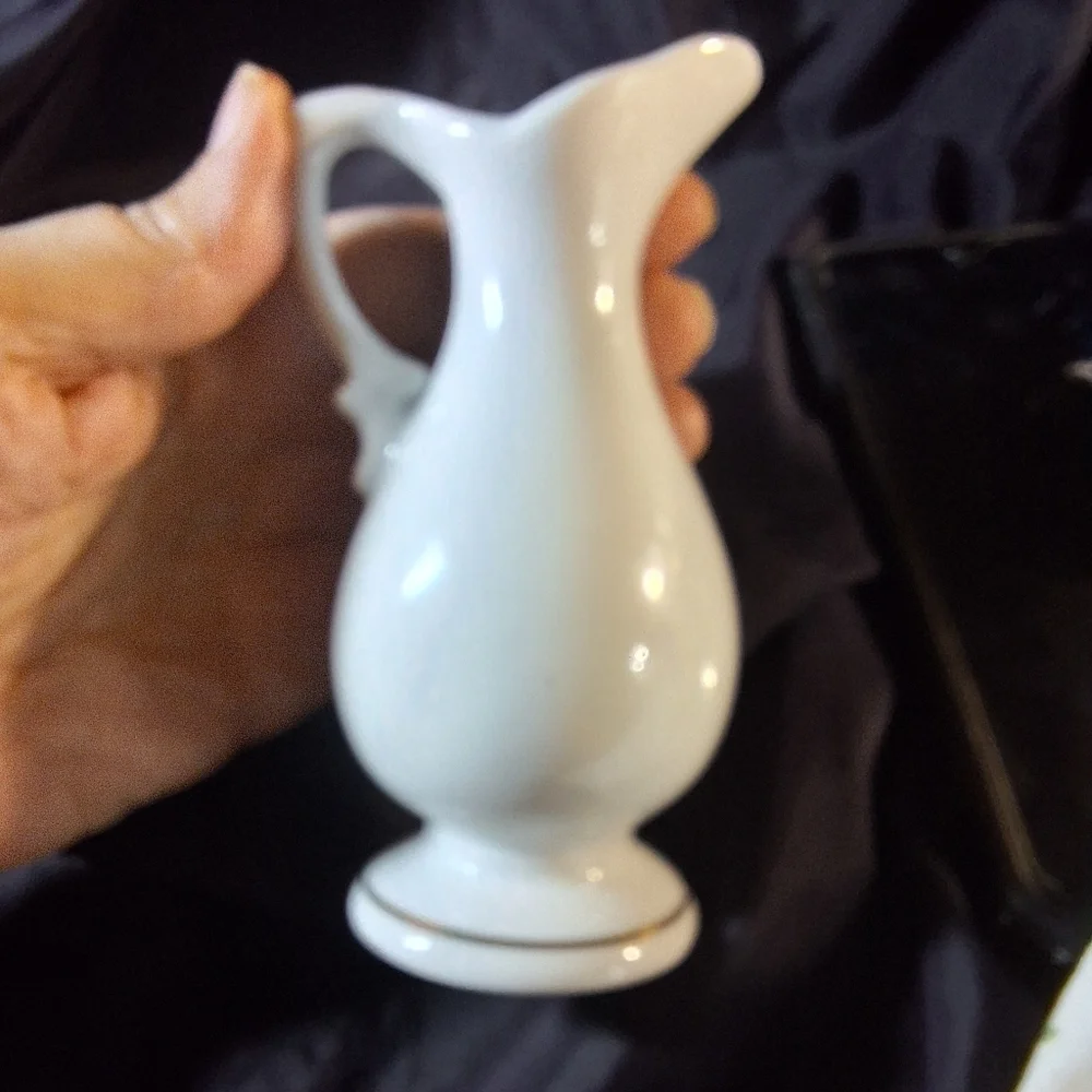 Vintage porcelain French porcelain pitcher
